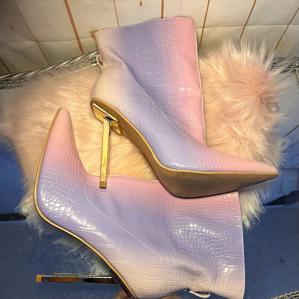 Pink and Purple Women's Boots
